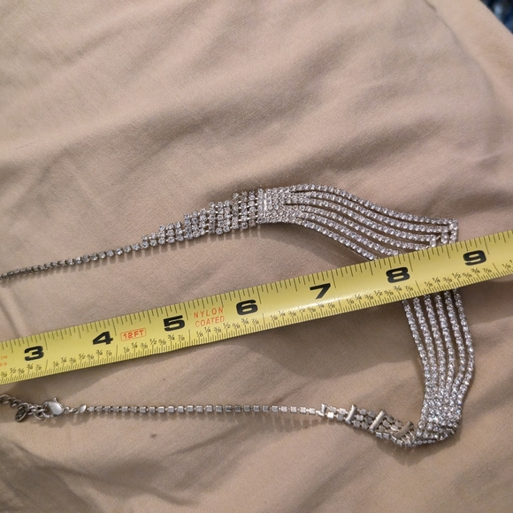 Vintage rhinestone bib necklace NWOT - Picture 2 of 4